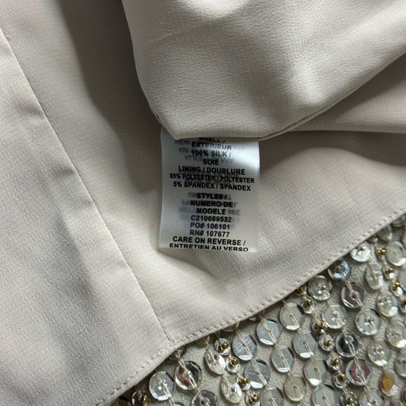 Alice + Olivia Silver Sequin Dress sz 4 - Picture 6 of 6